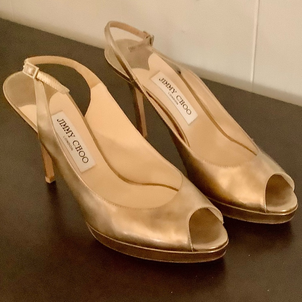 Beautiful Gold Jimmy Choos